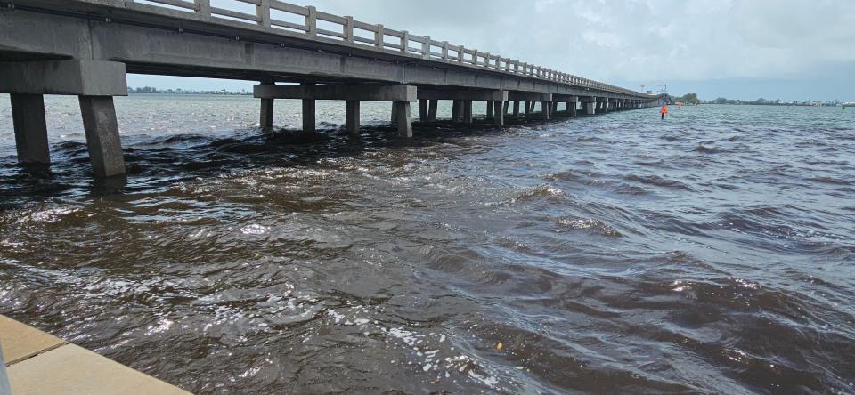 The Manatee Avenue Bridge following the storm.