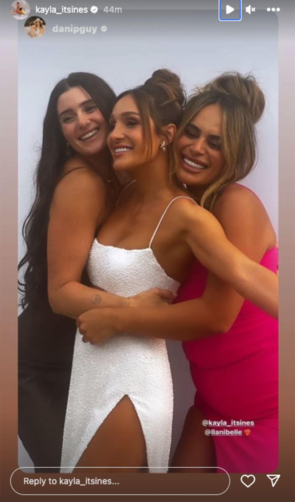 Kayla Itsines and her friends on her wedding day