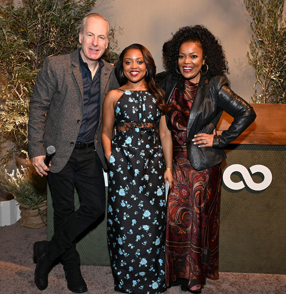 Bob Odenkirk, Quinta Brunson, and Yvette Nicole Brown attend MPTF's 17th Annual Evening Before at Pacific Design Center on January 13, 2024 in West Hollywood, California.