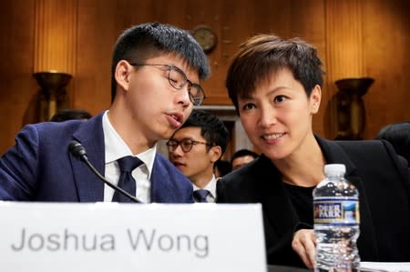 Joshua Wong, secretary-general of Hong Kong's pro-democracy Demosisto party, testifies to Congress in Washington