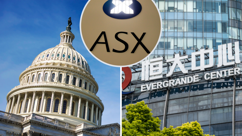 The Capitol Building, the ASX logo and the Evergrande Center