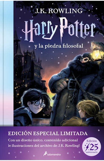 Portada del primer libro de la saga de Harry Poter editado en español por el sello Salamandra de Penguin Books.