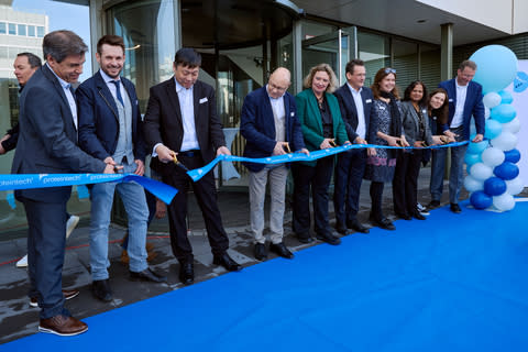 Proteintech celebrates the opening with a ribbon cutting event. Pictured: Dr. Jason Li, CEO of Proteintech, along with Proteintech executives and local government officials. (Photo: Business Wire)