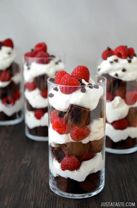 <strong>Get the <a href="http://www.justataste.com/2014/04/individual-fruit-chocolate-brownie-trifles-recipe/" target="_blank">Individual Fruit And Brownie Trifles recipe</a> from Just A Taste</strong>