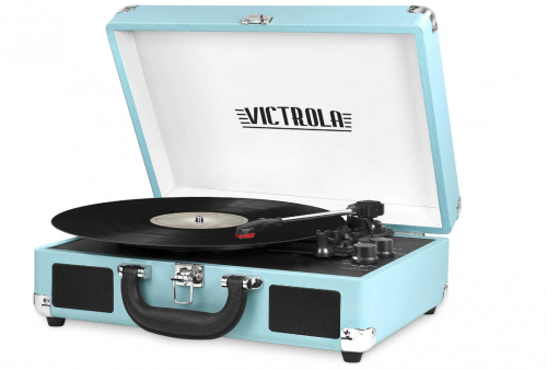 Best Suitcase Turntable Victrola Vintage 3-Speed Bluetooth Portable Suitcase Record Player 