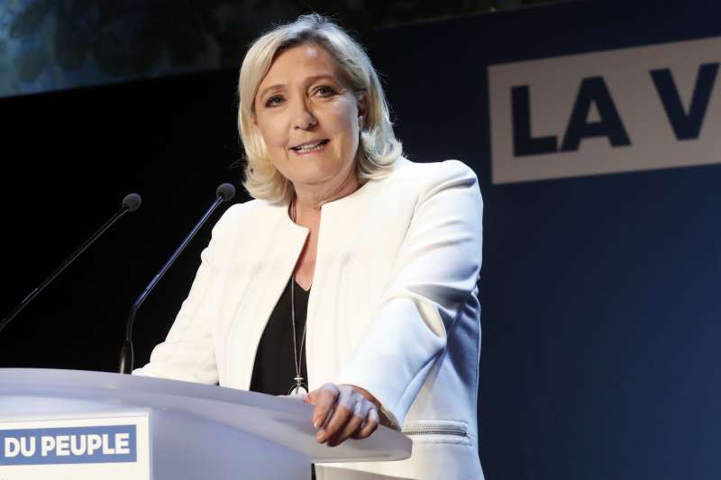 <cite>法國極右政黨民族聯盟領袖勒潘。（AP）</cite>