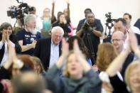 Democratic 2020 U.S. presidential candidate Sanders arrives to speak to supporters at a breakfast gathering in St. George, South Carolina