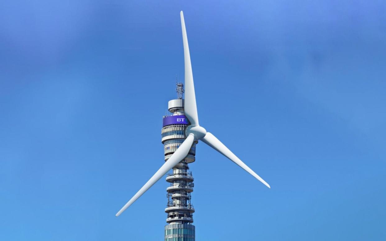 A three-bladed propellor could be added to the 620ft BT Tower in London - PhotoEdit / Alamy Stock Photo