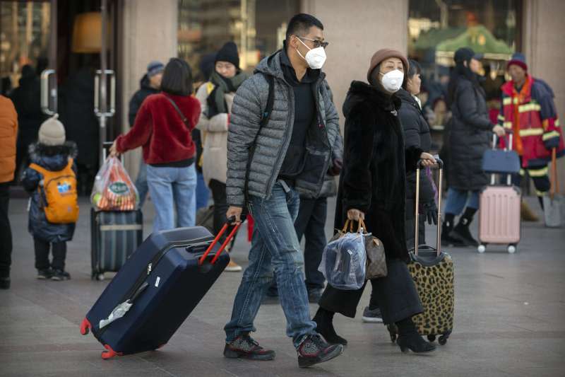 2020年1月春節前夕，武漢肺炎疫情爆發，中國人心惶惶（AP）