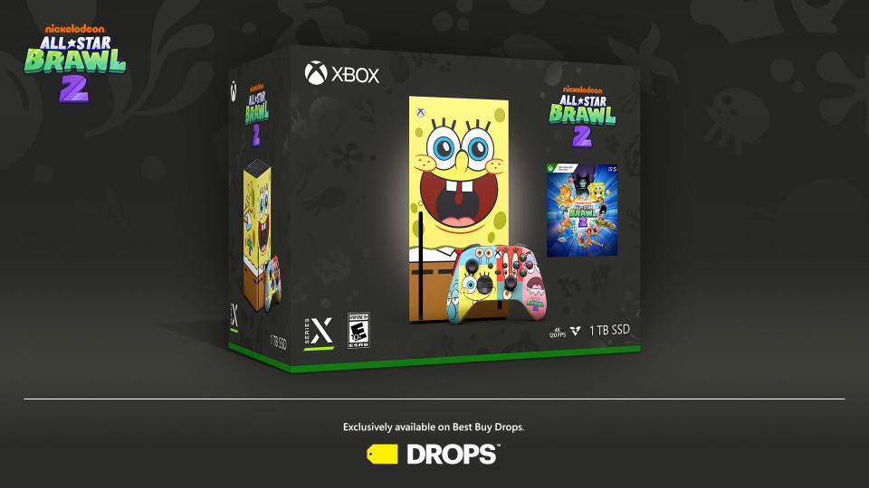 Image of the SpongeBob special edition Xbox Series X.