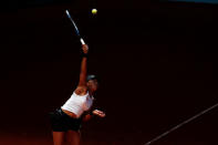 Tennis - WTA Premier Mandatory - Madrid Open - The Caja Magica, Madrid, Spain - May 9, 2019 Japan's Naomi Osaka in action during her quarter final match against Switzerland's Belinda Bencic REUTERS/Susana Vera