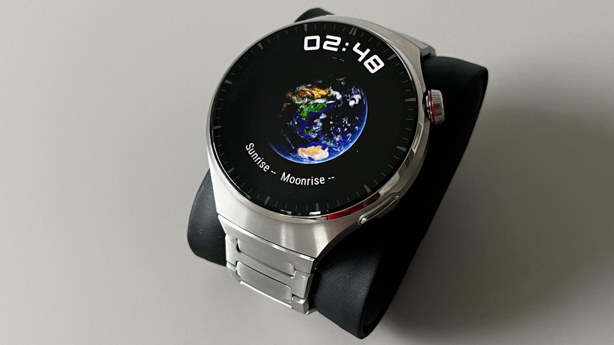  Huawei Watch 4 Pro review: pictured here, the Huawei Watch 4 Pro on a grey background 