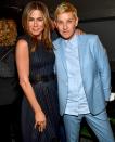 Also at <em>Variety</em>'s Power of Women event on Friday, besties Jennifer Aniston and Ellen DeGeneres. 