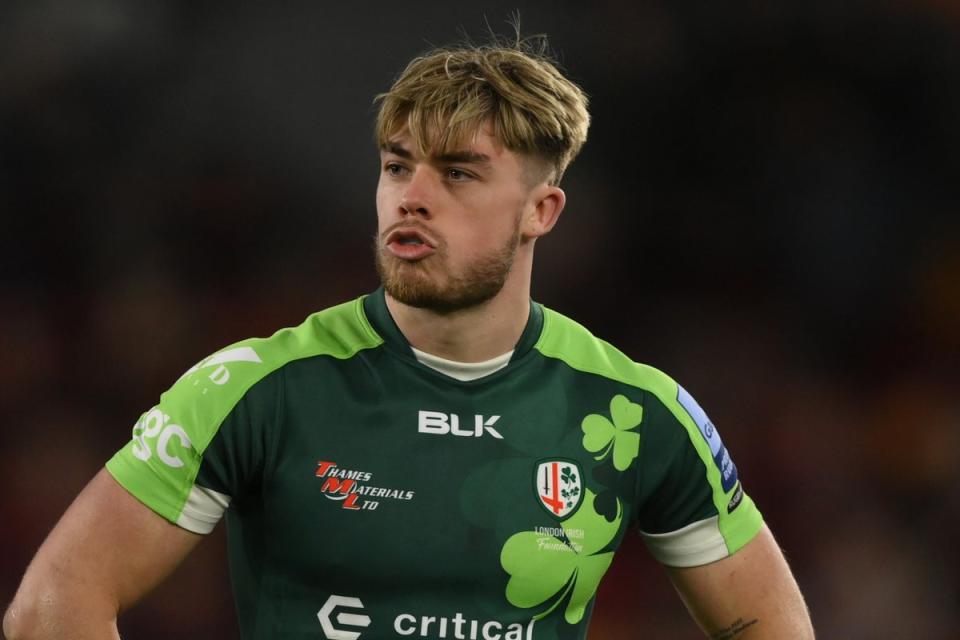 Moving on: England wing Ollie Hassell-Collins will leave London Irish for Leicester in the summer  (Getty Images)