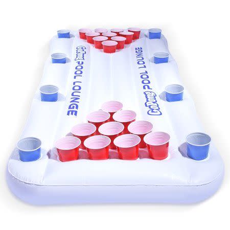 4) Pool Lounge Inflatable Beer Pong Table