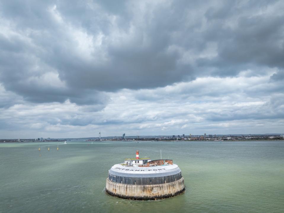 Spitbank Fort is in the mouth of Portsmouth harbour (Savills)