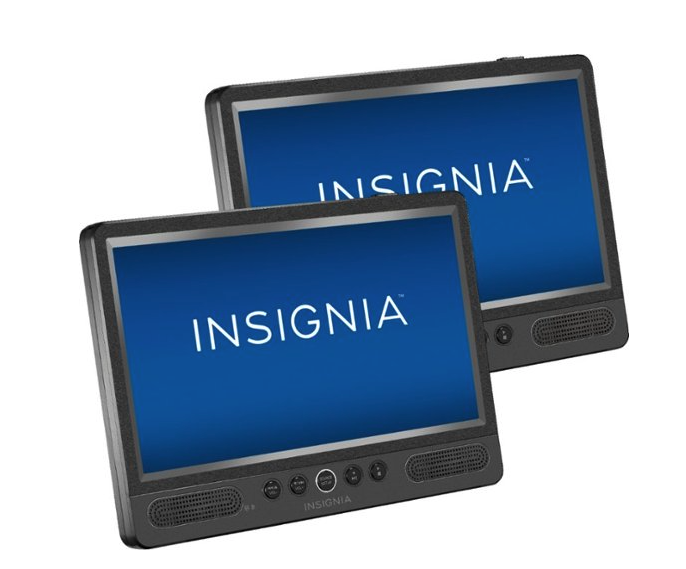 insignia dual screen portable dvd player