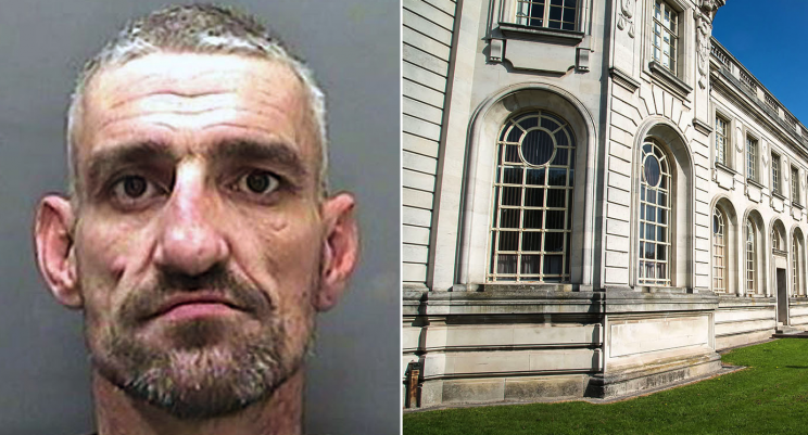 David Davies has been jailed for 28 days after filming the trial at Cardiff Crown Court(Picture: PA)