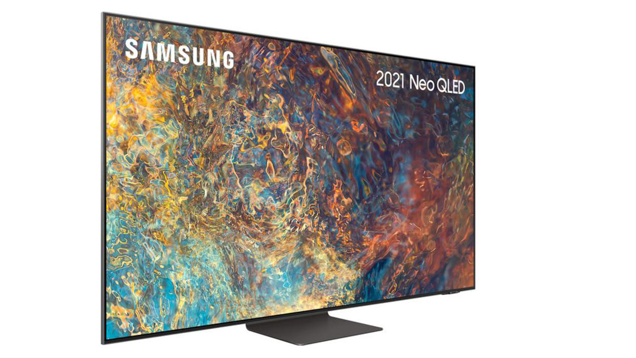 <a href="https://fave.co/3v5koSU" rel="noopener" target="_blank" data-ylk="slk:Samsung QE55QN95AATXXU 55" Smart 4K Ultra HD HDR Neo QLED TV;elm:context_link;itc:0;sec:content-canvas" class="link rapid-noclick-resp"><strong>Samsung QE55QN95AATXXU 55" Smart 4K Ultra HD HDR Neo QLED TV</strong></a>