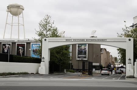 An entrance gate to Sony Pictures Entertainment at the Sony Pictures lot is pictured in Culver City, California April 14, 2013. REUTERS/Fred Prouser