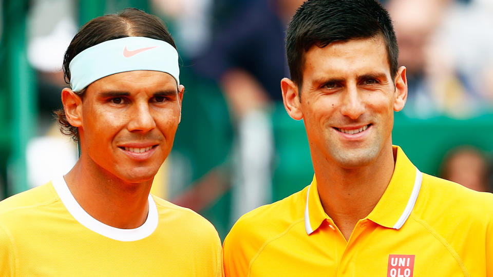 Rafa Nadal and Novak Djokovic, pictured here in Monte Carlo in 2015.