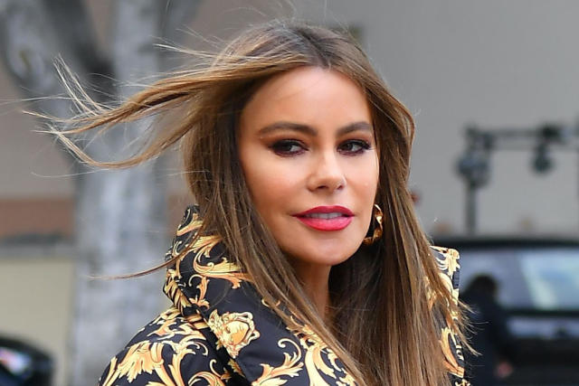 Sofia Vergara Styles Her Walmart Flare Jeans for Fall With a Plunging Top &  Booties