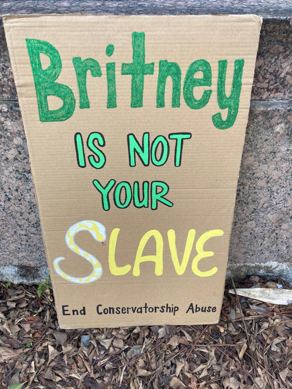 Free Britney placard