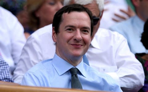 George Osborne in the royal box of centre court on day four of the Wimbledon Championships at The All England Lawn Tennis and Croquet Club, Wimbledon. - Credit:  PA