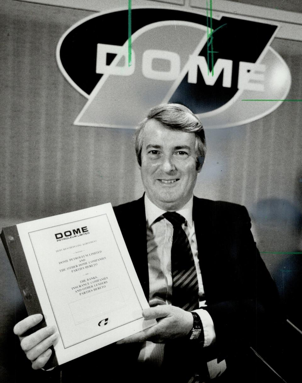 Howard Macdonald as Dome Petroleum's chairman  - Reg Innell/Toronto Star via Getty