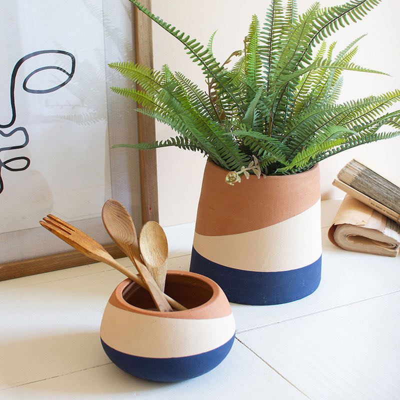 30) Blue Ceramic Pot Set