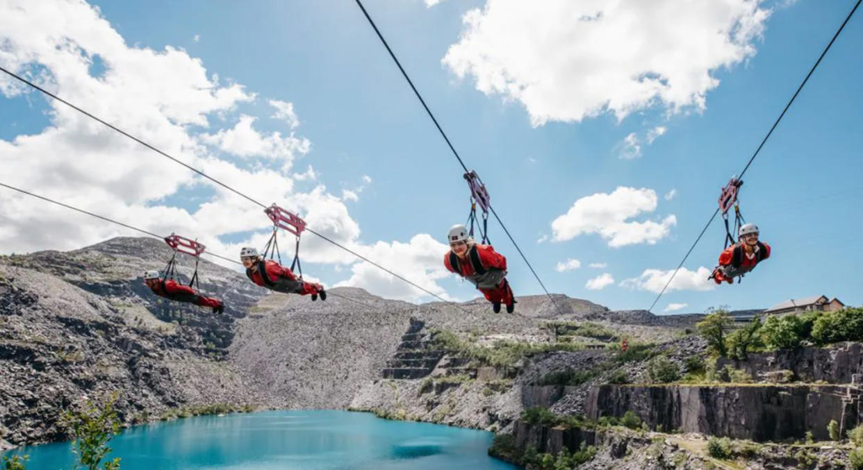 Call yourself an adrenalin junkie? Put yourself to the test on the world's fastest ziplining experience in Wales.  (Virgin Experiences)