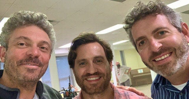 From left, Wilmington actor Nick Basta, Edgar Ramirez and Wilmington actor Jack Landy in "Florida Man," which shot in the Wilmington area in 2021.