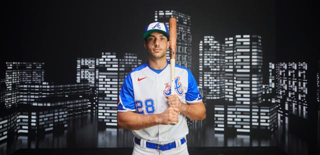 Atlanta Braves City Connect jerseys, including Hank Aaron's No. 44