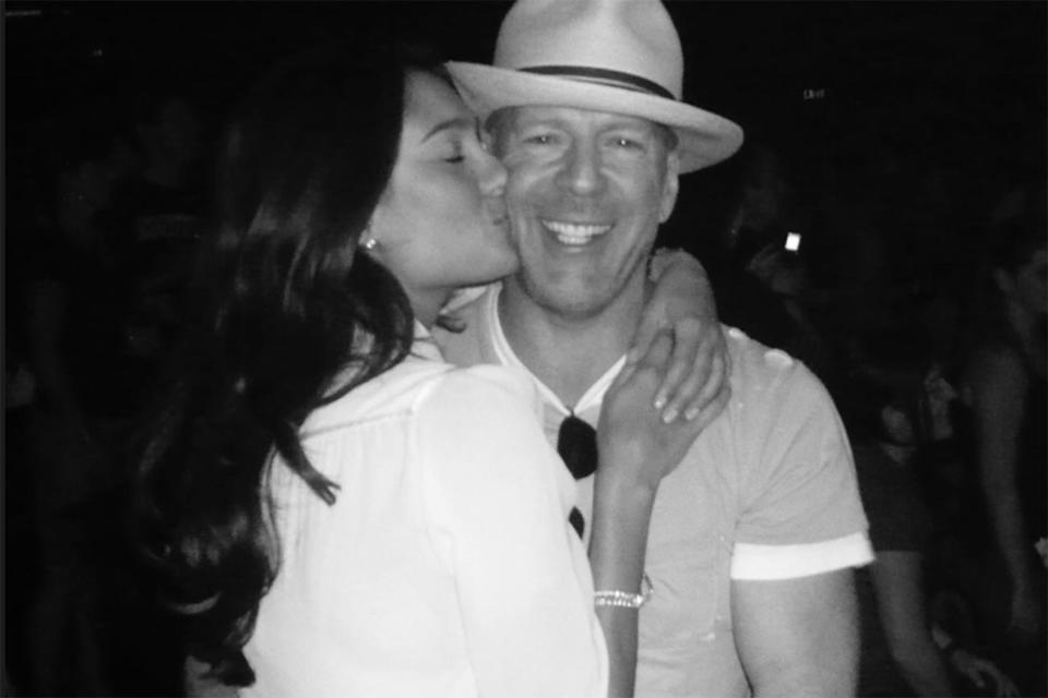 <p>Emma Heming Willis/Instagram</p> Emma Heming Willis and her husband Bruce Willis in a throwback photo