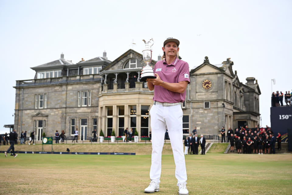 Cameron Smith, pictured here with The Claret Jug after winning The Open at St Andrews.