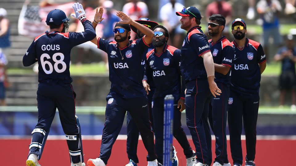 Saurabh Netravalkar and the USA reached the Super Eights. - Gareth Copley/Getty Images