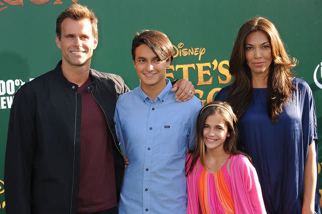 Frank Trapper/Corbis via Getty Cameron Mathison, wife Vanessa Arevalo and their kids