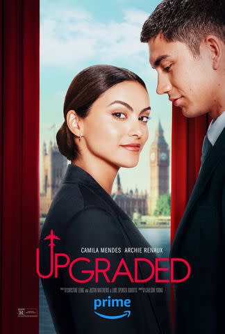 <p>Amazon MGM Studios</p> Camila Mendes and Archie Renaux in 'Upgraded'