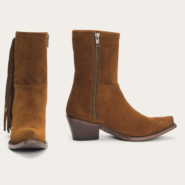 <p><a href="https://stetson.com/collections/boots-womens-western/products/halle-suede-fringe-side-zip-boot-brown" rel="nofollow noopener" target="_blank" data-ylk="slk:Shop Now;elm:context_link;itc:0;sec:content-canvas" class="link ">Shop Now</a></p><p>Halle Suede Fringe Side Zip Boot</p><p>stetson.com</p><p>$240.00</p>