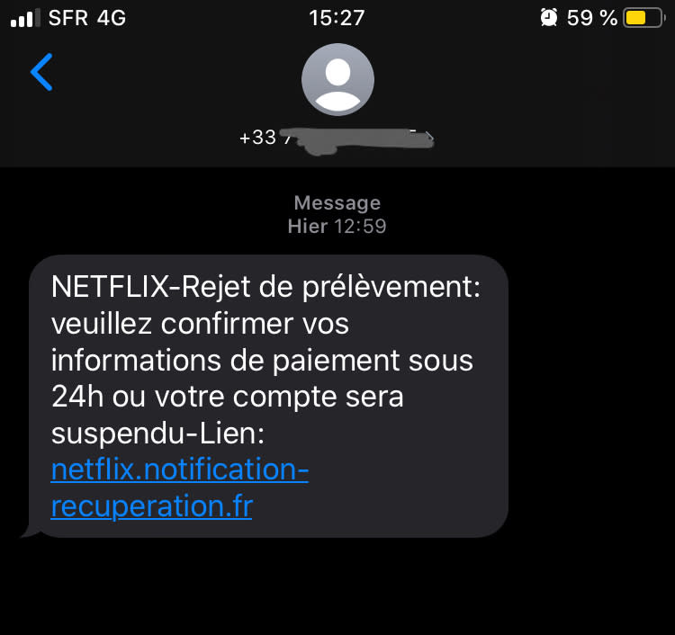 Une arnaque par mail ou SMS cible les clients de Netflix.