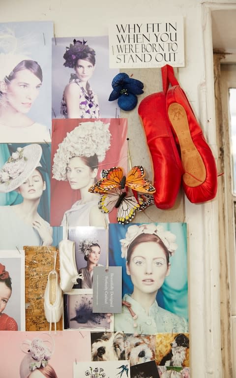 A moodboard in the workshop  - Credit: Alice Whitby