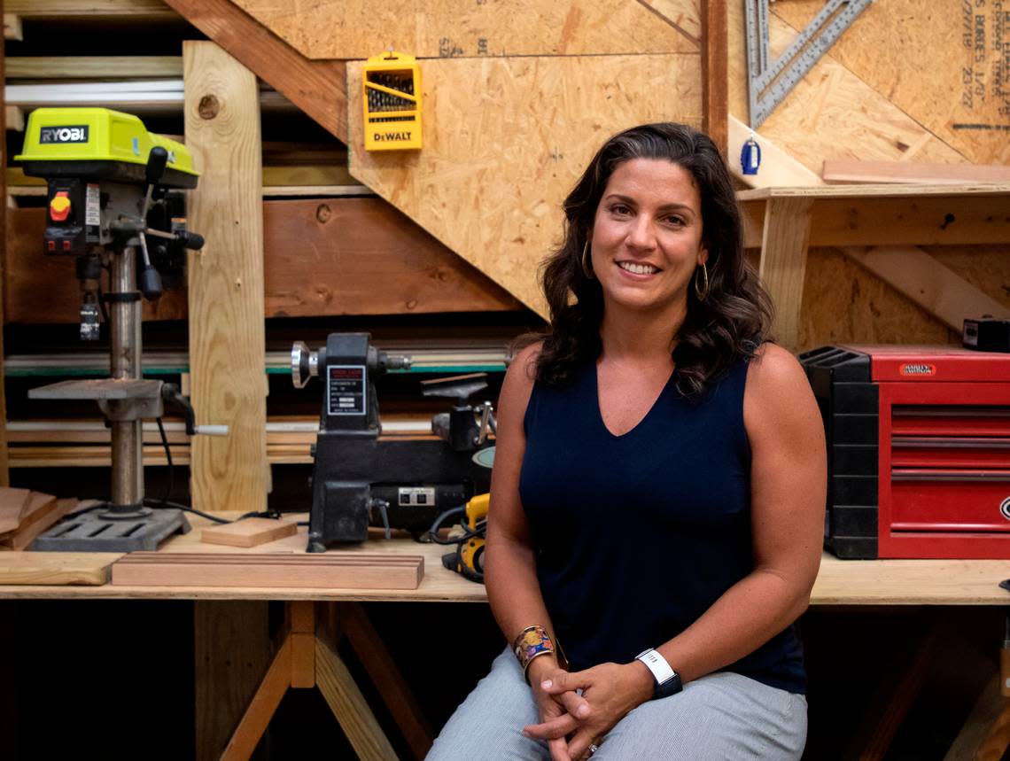 Nora El-Khouri Spencer, founder and CEO of Hope Renovations, is photographed in Carrboro, N.C. on Thursday, July 28, 2022.