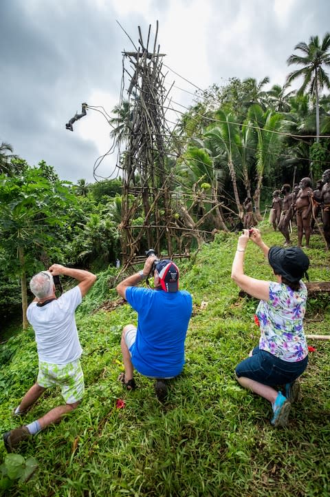 The bungee jumpers of Vanuatu - Credit: getty