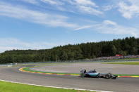 Mercedes Formula One driver Lewis Hamilton of Britain steers his car during the Belgian F1 Grand Prix in Spa-Francorchamps, Belgium August 23, 2015. REUTERS/Michael Kooren