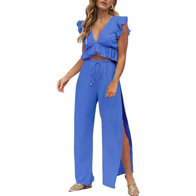 Resort Ready 2 Piece Palazzo Pant Set