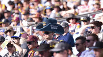 Fans start flocking into ANZ Stadium for the 2015 NRL Grand Final. Image: Getty