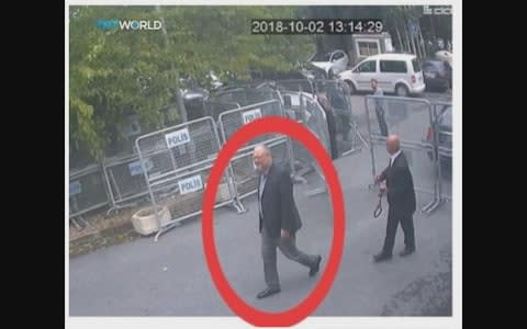 Mr Khashoggi entered the consulate on October 2. His body has still not been found - Credit:  REUTERS