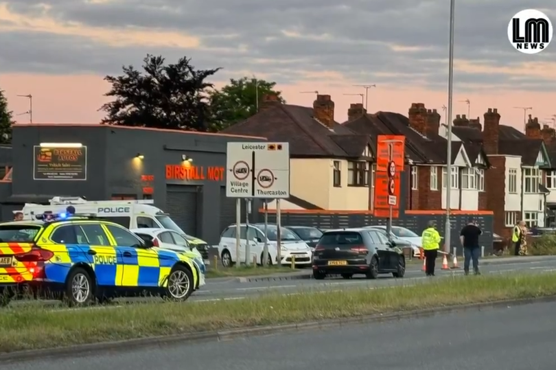 Emergency services at the scene after the collision on Saturday evening