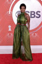 <p>LaChanze looks incredible in a green jumpsuit on the red carpet for the 2021 Tony Awards. </p>