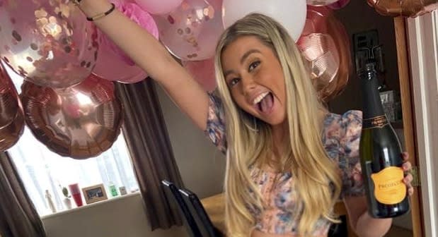 A woman has celebrated turning 23 with a bar crawl in her home (SWNS)